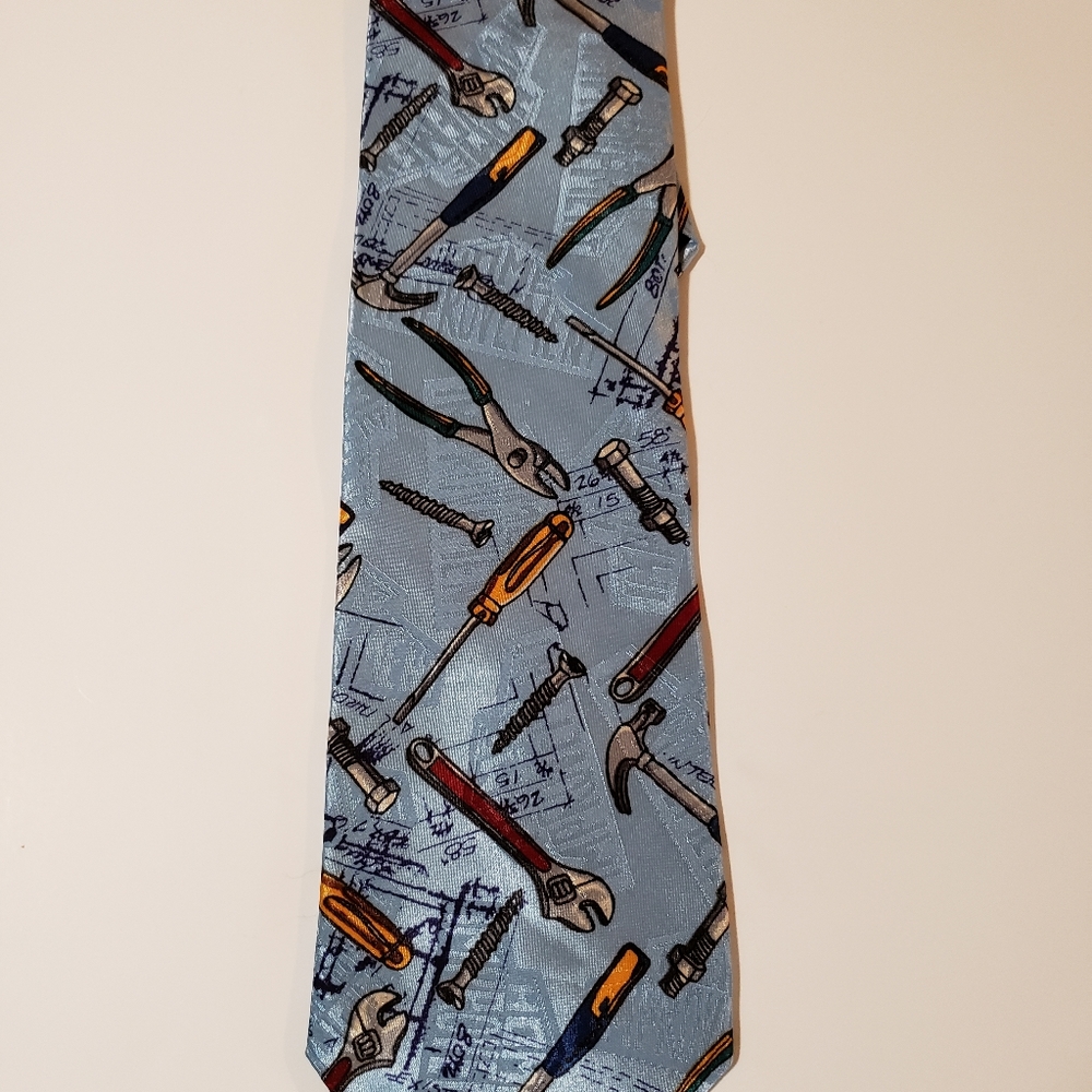 Vintage Men's Home Improvement Tie Blue